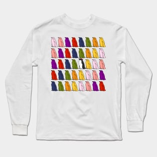 Birds Colorful Penguins Waddle Long Sleeve T-Shirt